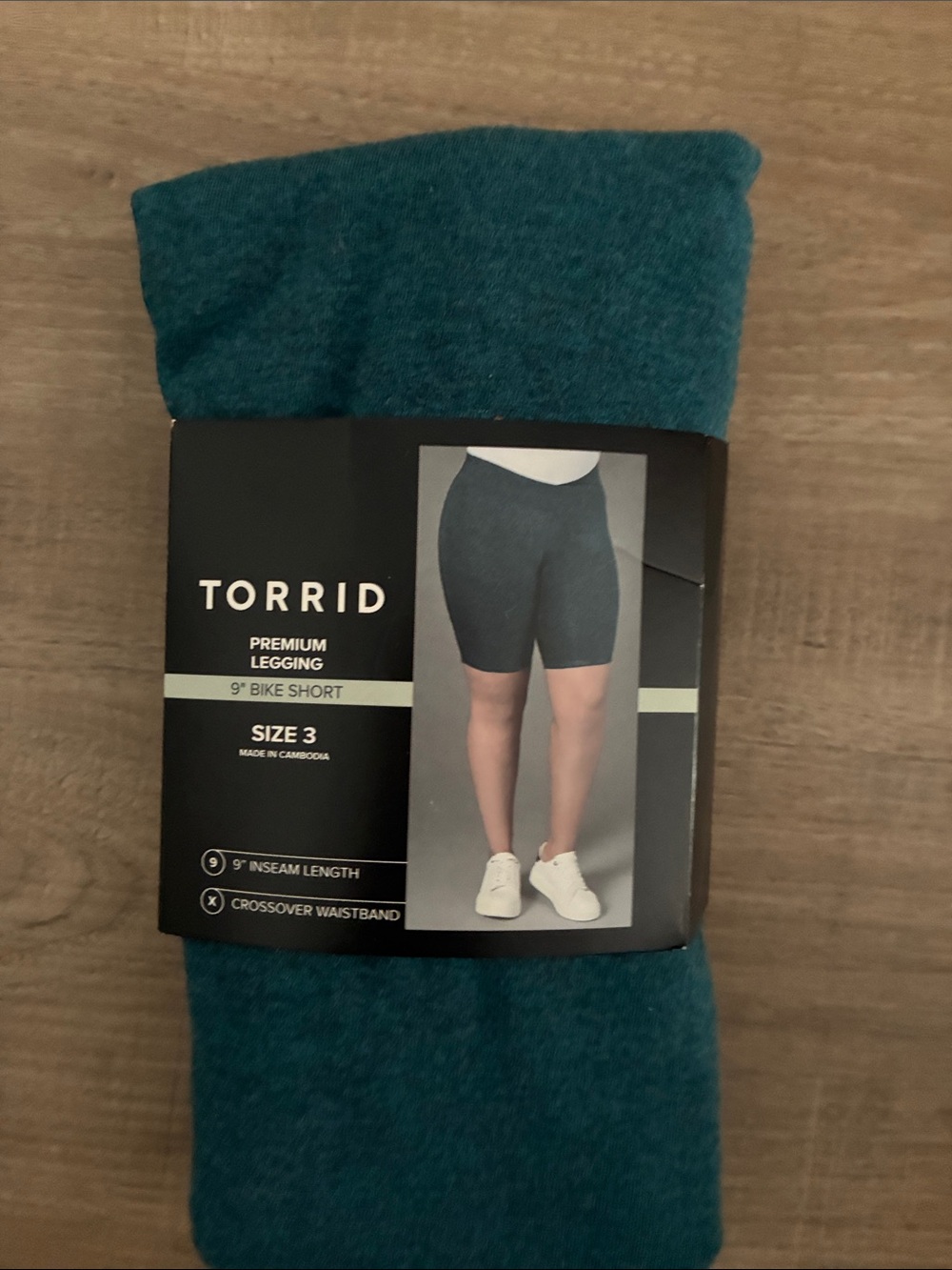 torrid Teal Premium 9" Bike Shorts